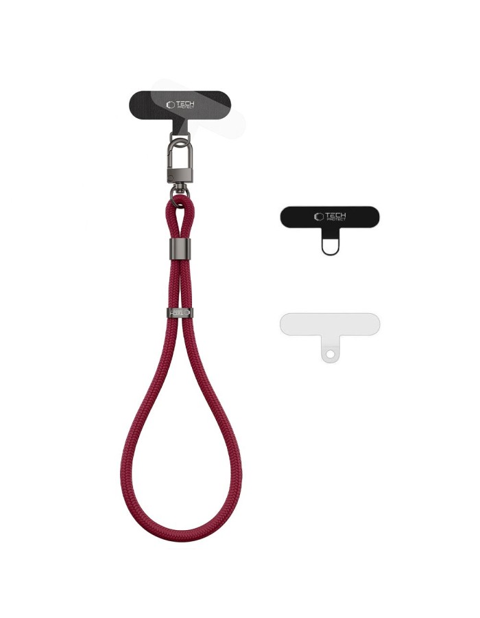 Tech-Protect C11S Rope Wrist Strap for Phone - Burgundy Tech-Protect C11S Rope Wrist Strap for Phone - Burgundy