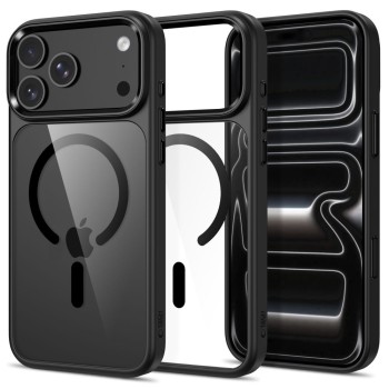Tech-Protect Magmat Magsafe CC Case for iPhone 17 Pro Max / 18 Pro Max - Transparent Black