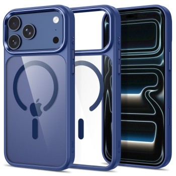 Tech-Protect Magmat Magsafe CC Case for iPhone 17 Pro Max / 18 Pro Max - Transparent Navy Blue