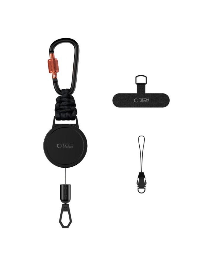 Tech-Protect ATH04 UrbanLoop Lanyard - Black and Orange