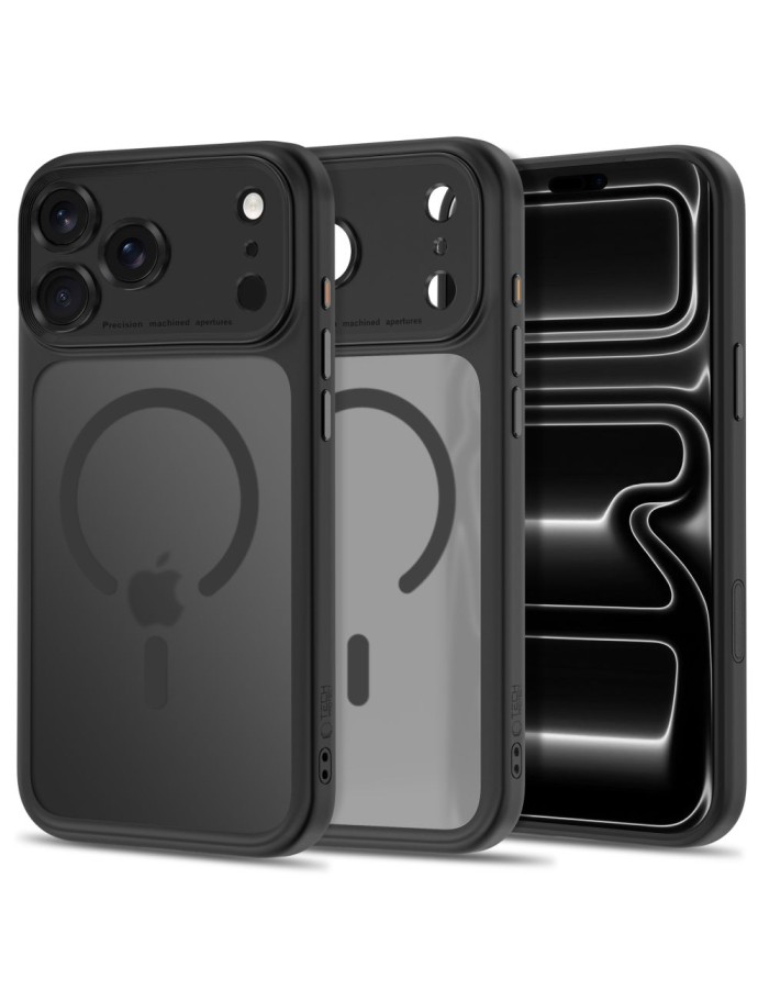 Tech-Protect MagPeak MagSafe CC Case for iPhone 18 Pro Max / 17 Pro Max - Matte Black