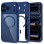 Tech-Protect MagPeak MagSafe CC Case for iPhone 18 Pro Max / 17 Pro Max - Clear Navy Blue