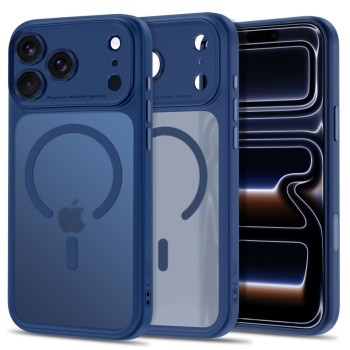 Tech-Protect MagPeak MagSafe CC Case for iPhone 18 Pro Max / 17 Pro Max - Matte Navy Blue