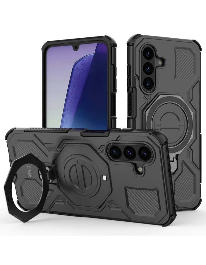 Tech-Protect TacticStand MagSafe Case for Samsung Galaxy A17 / A18 4G / 5G - Matte Black