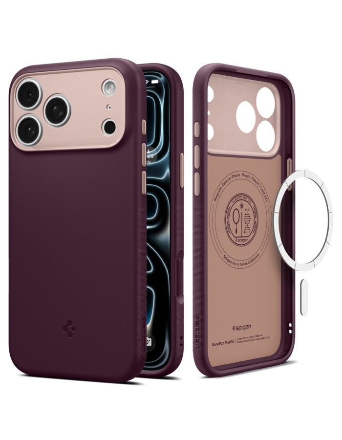 Spigen Nano Pop MagSafe case for iPhone 18 Pro Max / 17 Pro Max - dark cherry Spigen Nano Pop MagSafe case for iPhone 18 Pro Max / 17 Pro Max - dark cherry