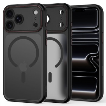 Tech-Protect MagCam MagSafe Case for iPhone 18 Pro / 17 Pro - Matte Black and Red
