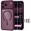 Tech-Protect MagOne CC MagSafe Case + Tempered Glass 2-Pack for iPhone 18 Pro / 17 Pro - Clear Burgundy
