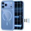 Tech-Protect MagOne CC MagSafe + Tempered Glass 2-Pack Case for iPhone 18 Pro / 17 Pro - Transparent Blue Tech-Protect MagOne CC MagSafe + Tempered Glass 2-Pack Case for iPhone 18 Pro / 17 Pro - Transparent Blue