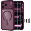 Tech-Protect MagOne CC MagSafe Case + Tempered Glass 2-Pack for iPhone 18 Pro Max / 17 Pro Max - Clear Burgundy Tech-Protect MagOne CC MagSafe Case + Tempered Glass 2-Pack for iPhone 18 Pro Max / 17 Pro Max - Clear Burgundy