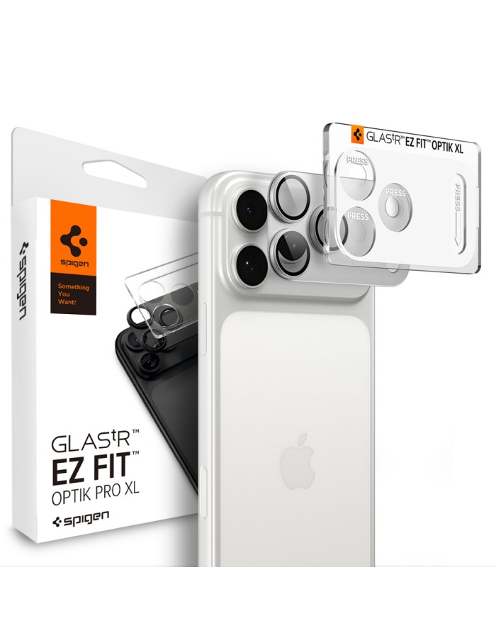 Spigen Optik Pro XL GLAS.TR EZ FIT Tempered Glass for iPhone 18 Pro Max - Silver