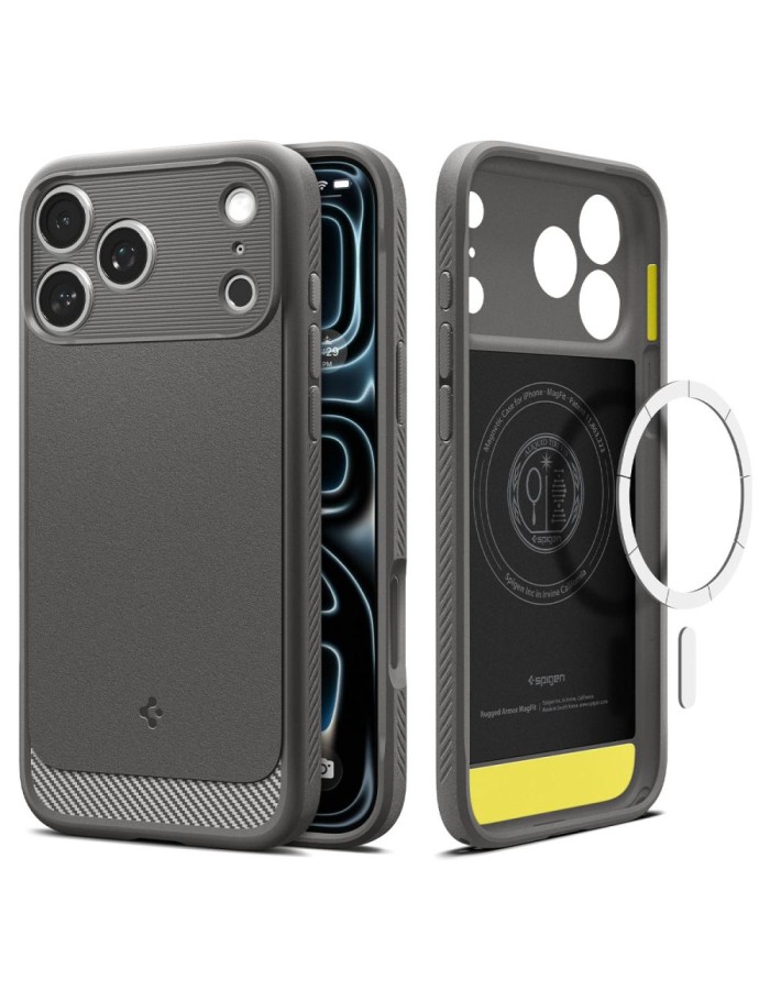 Spigen Rugged Armor MagSafe Case for iPhone 18 Pro / 17 Pro - Gray Spigen Rugged Armor MagSafe Case for iPhone 18 Pro / 17 Pro - Gray