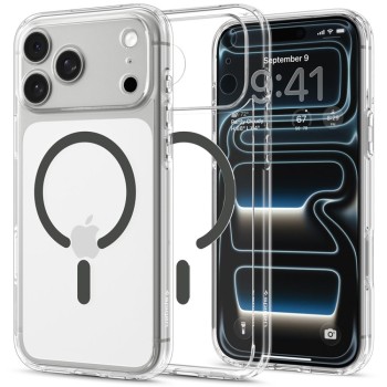 Spigen Ultra Hybrid MagSafe Case for iPhone 18 Pro / 17 Pro - Clear Graphite