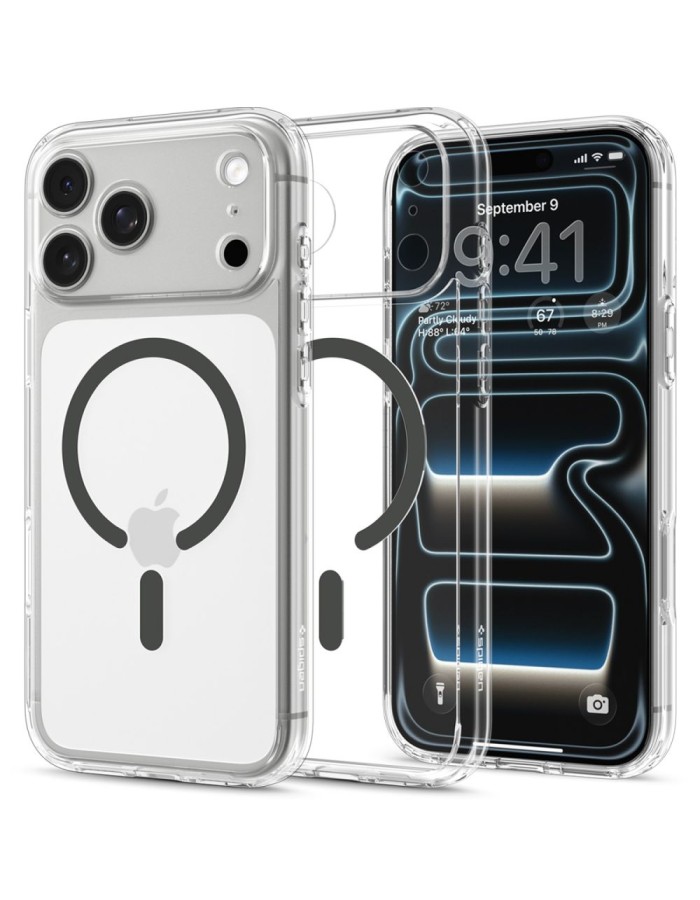 Spigen Ultra Hybrid MagSafe Case for iPhone 18 Pro / 17 Pro - Clear Graphite