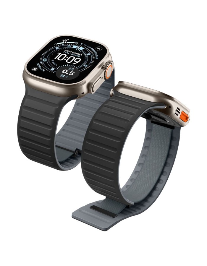 Spigen Athlex Air M Strap for Apple Watch 44 / 45 / 46 / 49 mm - Black and Gray