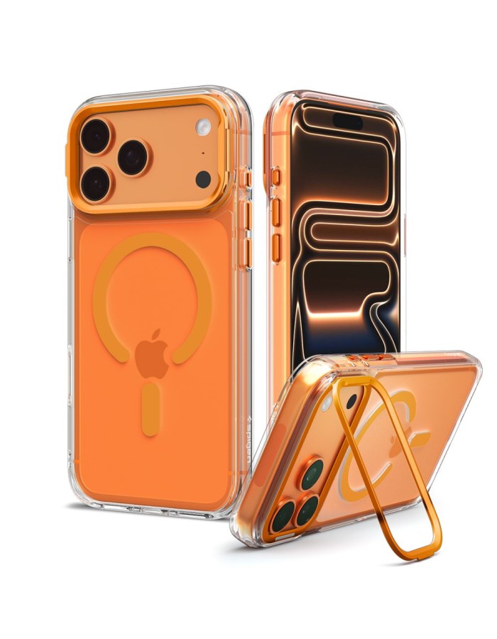 Spigen Ultra Hybrid Optik S MagSafe Case for iPhone 18 Pro Max / 17 Pro Max - Transparent Orange