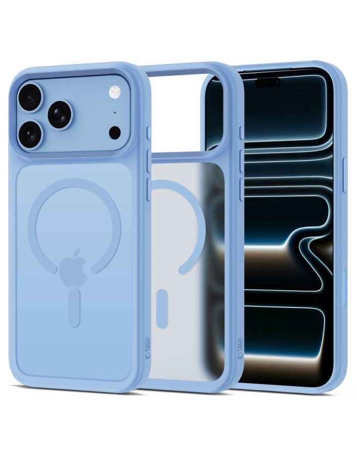 Tech-Protect Magmat Magsafe CC Case for iPhone 18 Pro Max / 17 Pro Max - Light Blue Matte Tech-Protect Magmat Magsafe CC Case for iPhone 18 Pro Max / 17 Pro Max - Light Blue Matte