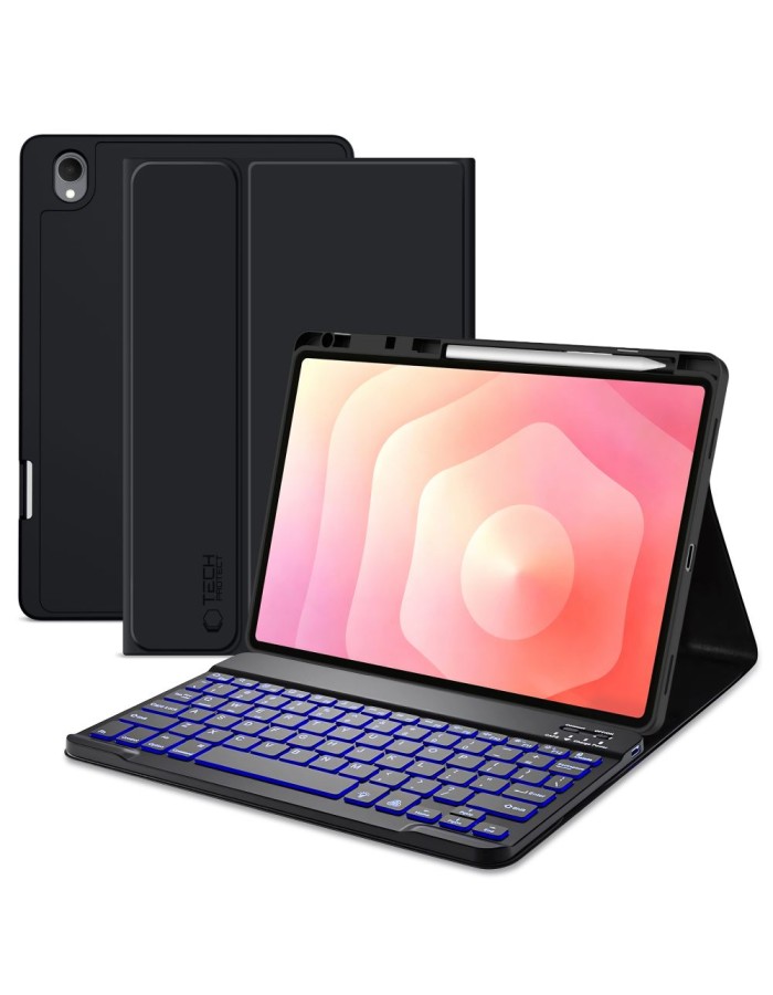 Tech-Protect SC Pen Case + Bluetooth Keyboard for Samsung Galaxy Tab S12+ 12.4" X840 / X846B - Black Tech-Protect SC Pen Case + Bluetooth Keyboard for Samsung Galaxy Tab S12+ 12.4" X840 / X846B - Black