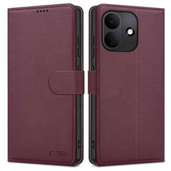 Tech-Protect Wallet case for Xiaomi Redmi Note 17 Pro 5G - burgundy