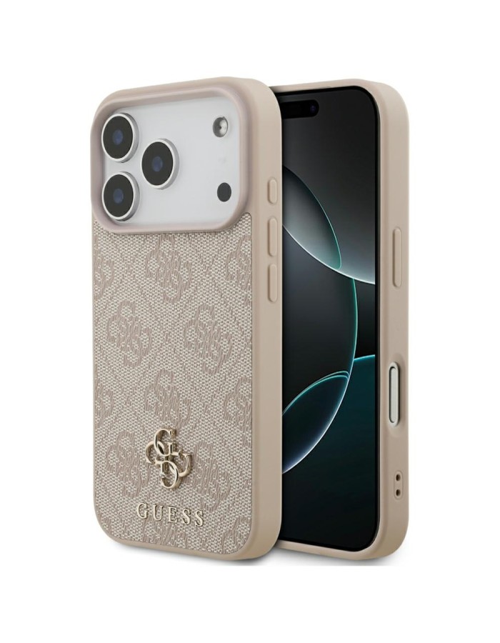 Guess 4G Small Classic Logo MagSafe Case for iPhone 18 Pro / 17 Pro - Pink