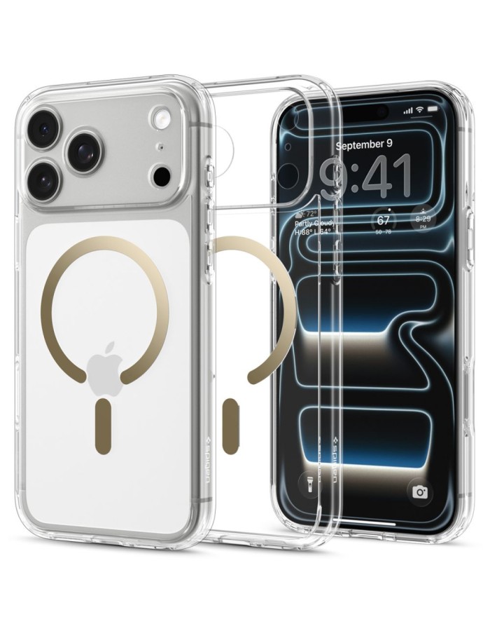 Spigen Ultra Hybrid Mag MagSafe Case for iPhone 18 Pro / 17 Pro - Transparent Gold