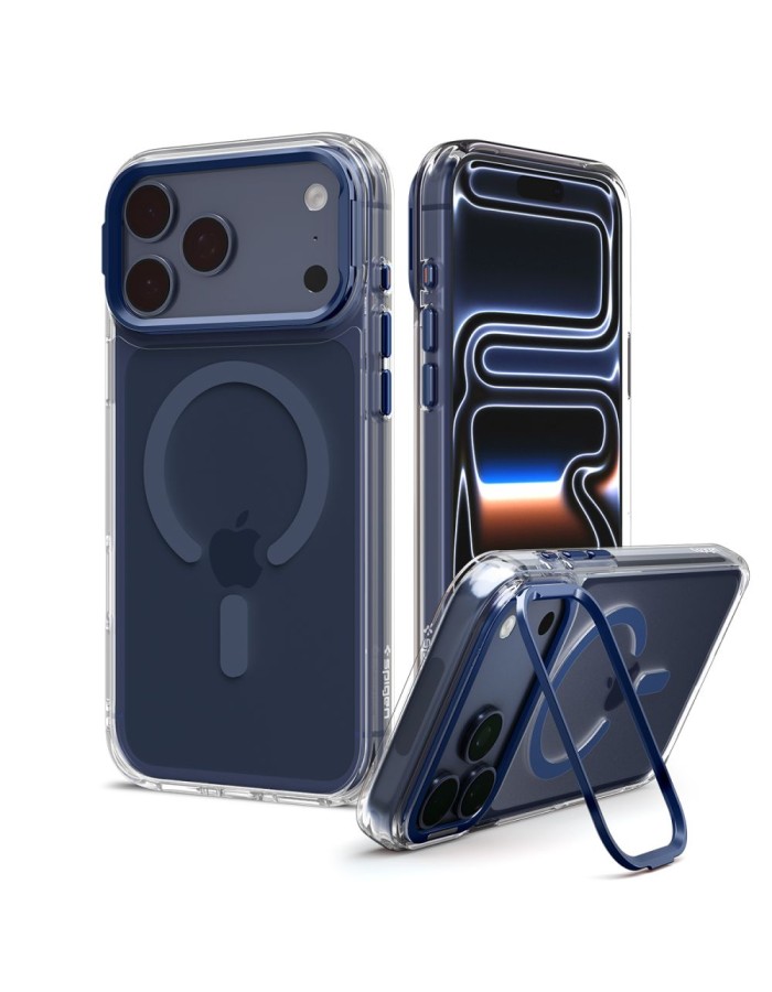 Spigen Ultra Hybrid Optik S MagSafe Case for iPhone 18 Pro Max / 17 Pro Max - Clear Navy Blue