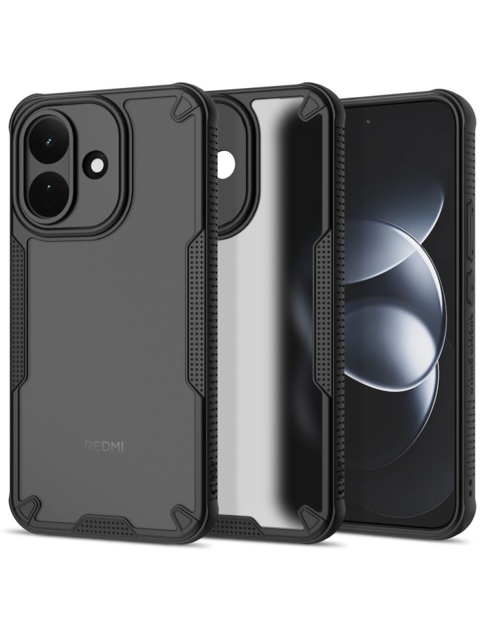 Tech-Protect Rugged Shield Case for Xiaomi Redmi Note 17 Pro 5G - Matte Black