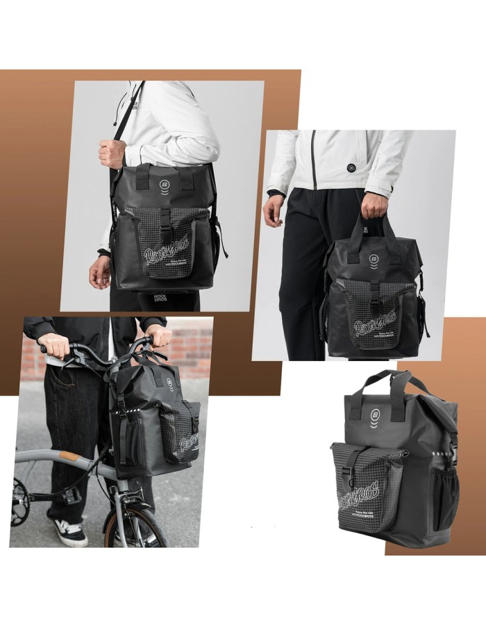 Rockbros AS-158 Handlebar Bag for Brompton 18L Folding Bike - Black Rockbros AS-158 Handlebar Bag for Brompton 18L Folding Bike - Black