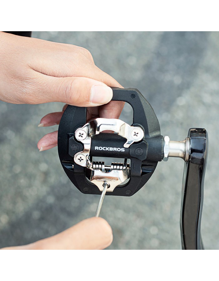 Rockbros M108 Nylon Half-Lock Double-Sided Bicycle Pedals - Black