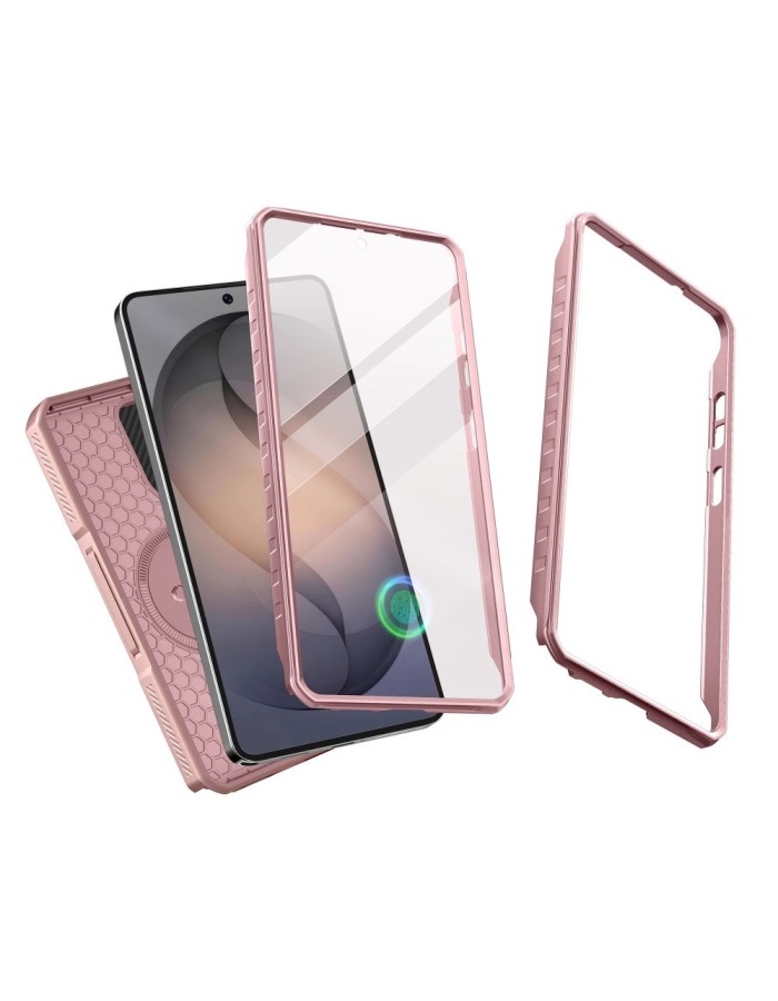 Tech-Protect Kevlar MagSafe 2-Set Case for Samsung Galaxy S26 Ultra - Pink Tech-Protect Kevlar MagSafe 2-Set Case for Samsung Galaxy S26 Ultra - Pink