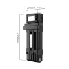 Rockbros LKXR2006 Folding Bike Lock with Key - Black Rockbros LKXR2006 Folding Bike Lock with Key - Black