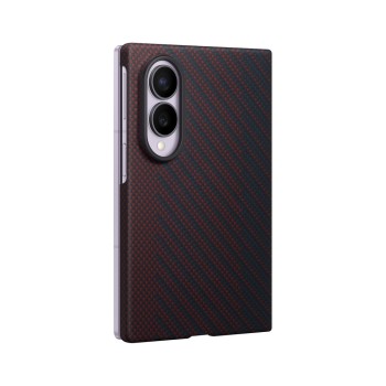 Samsung Carbon Magnet Case for Samsung Galaxy Z Fold 8 compatible with MagSafe + 2 anti-reflective films - red