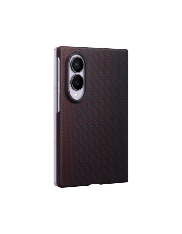 Samsung Carbon Magnet Case for Samsung Galaxy Z Fold 8 compatible with MagSafe + 2 anti-reflective films - red
