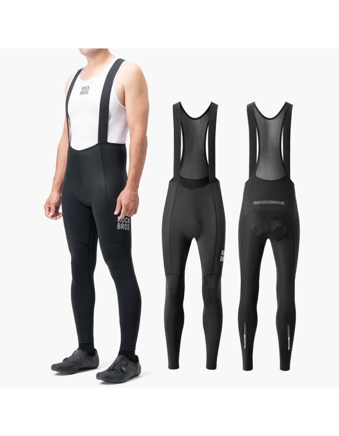Rockbros 200021 Long Cycling Bib Shorts with Pad Size S - Black