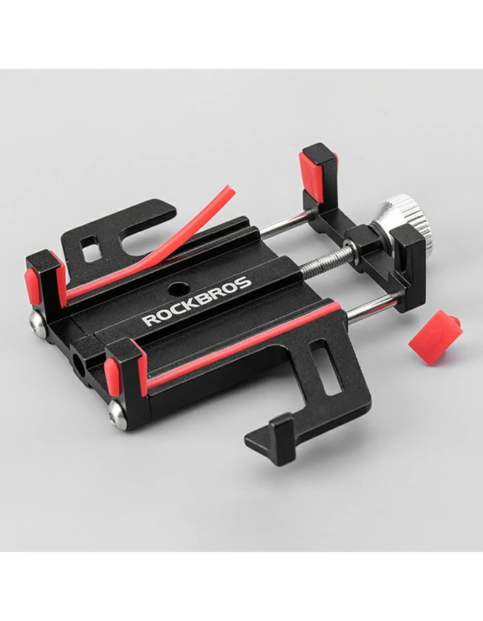Rockbros 699 Handlebar Clamp Phone Holder - Red Rockbros 699 Handlebar Clamp Phone Holder - Red