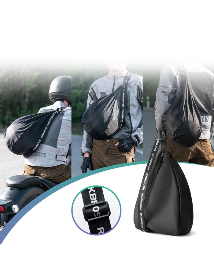 Rockbros H34 Backpack with Helmet Holder - Black