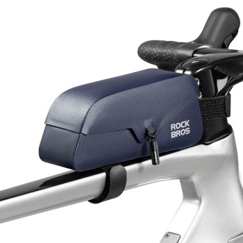 Rockbros 30120122006 Waterproof Bicycle Frame Bag with Magnetic Closure 0.9L - Blue Rockbros 30120122006 Waterproof Bicycle Frame Bag with Magnetic Closure 0.9L - Blue