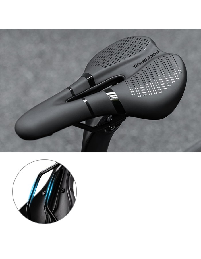 Rockbros 8182 city bicycle saddle, comfortable, anatomical - black