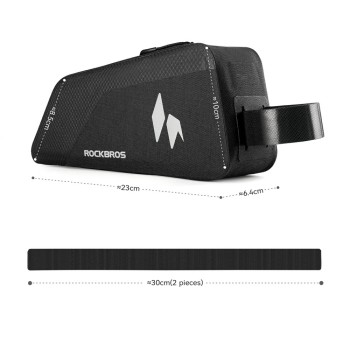Rockbros AS-151 RideMate Waterproof Top Tube Bag - Black