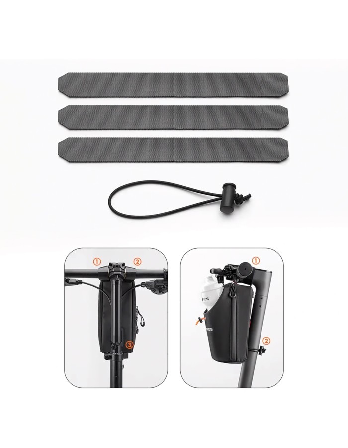 Rockbros P002 Handlebar Bag Compatible with Scooters and Folding City Bikes 1.5L - Black