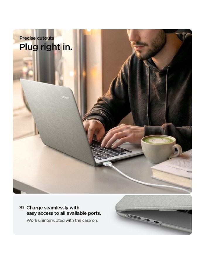 Spigen Urban Fit Case for MacBook Air 13" 2023 / 2024 / 2025 2026 - Gray