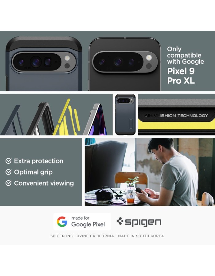 Spigen Tough Armor case for Google Pixel 9 Pro XL - graphite