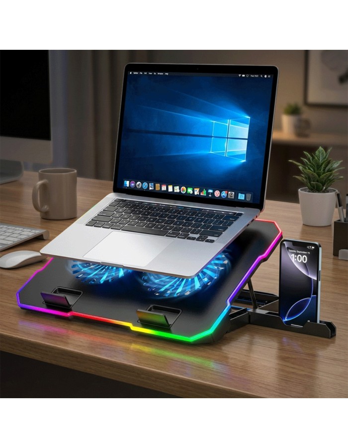 Wozinsky WDCX-A26 NitroCool RGB Gaming Laptop Cooling Pad - Black Wozinsky WDCX-A26 NitroCool RGB Gaming Laptop Cooling Pad - Black