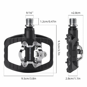 Rockbros PD303 Half-Lock Platform Bicycle Pedals - Black Rockbros PD303 Half-Lock Platform Bicycle Pedals - Black