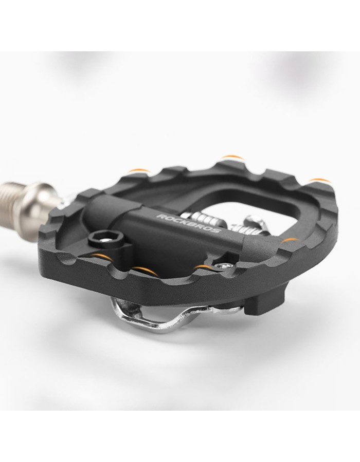 Rockbros M108 Nylon Half-Lock Double-Sided Bicycle Pedals - Black