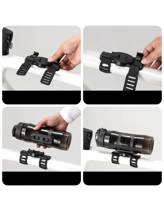 Rockbros S550H-1 700 ml Thermal Bottle with Magnetic Holder and Mounting Strap - Black Rockbros S550H-1 700 ml Thermal Bottle with Magnetic Holder and Mounting Strap - Black