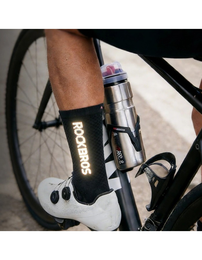 Rockbros 490067003 Reflective Cycling Socks M - Black Rockbros 490067003 Reflective Cycling Socks M - Black
