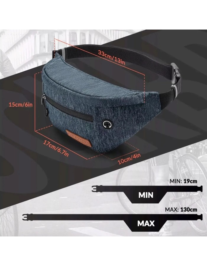 Rockbros H33 Bike Hip Bag 1.5L - Gray Rockbros H33 Bike Hip Bag 1.5L - Gray