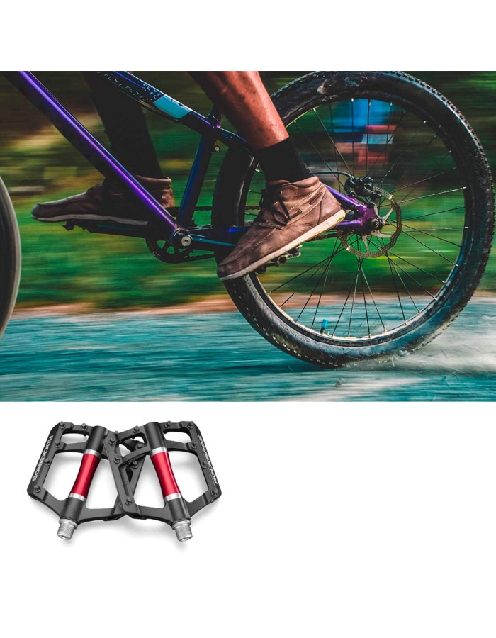 Rockbros 2020-12CBK Platform Aluminum Bicycle Pedals - Black Rockbros 2020-12CBK Platform Aluminum Bicycle Pedals - Black