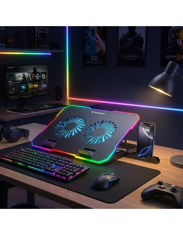 Wozinsky WDCX-A26 NitroCool RGB Gaming Laptop Cooling Pad - Black Wozinsky WDCX-A26 NitroCool RGB Gaming Laptop Cooling Pad - Black
