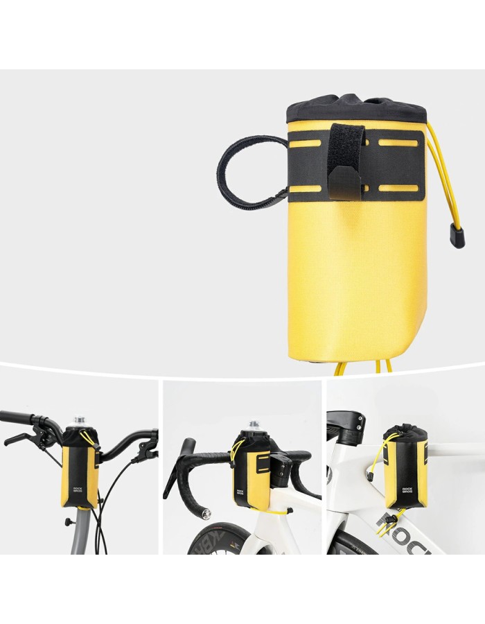 Rockbros AS-162 Waterproof Handlebar Bottle Bag - Yellow Rockbros AS-162 Waterproof Handlebar Bottle Bag - Yellow